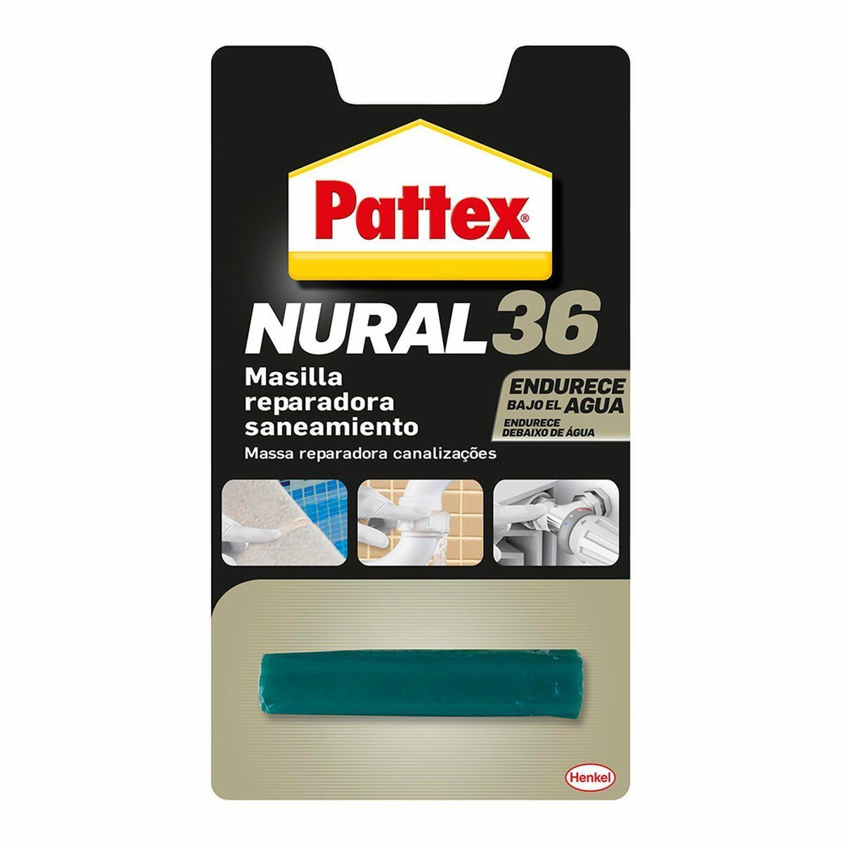 Masilla Pattex Nural 36 Blanco Baños Tuberías
