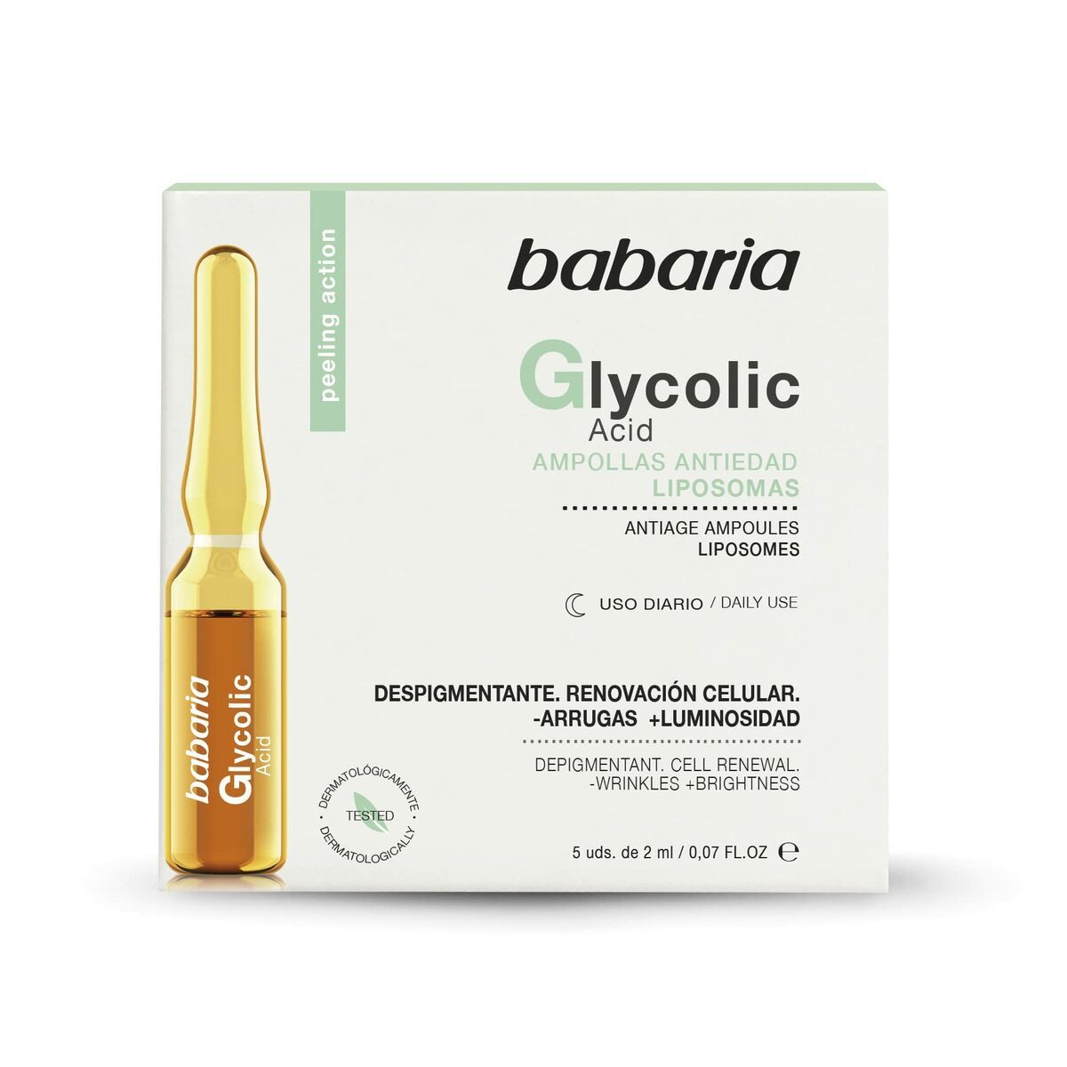 Ampollas Babaria Glycolic Acid 2 ml Ácido glicólico