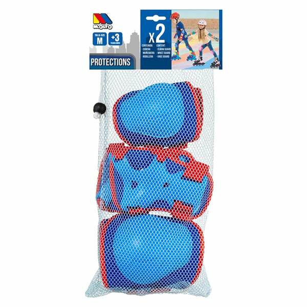 Kit Coderas y Rodilleras Moltó Azul M 6 Piezas