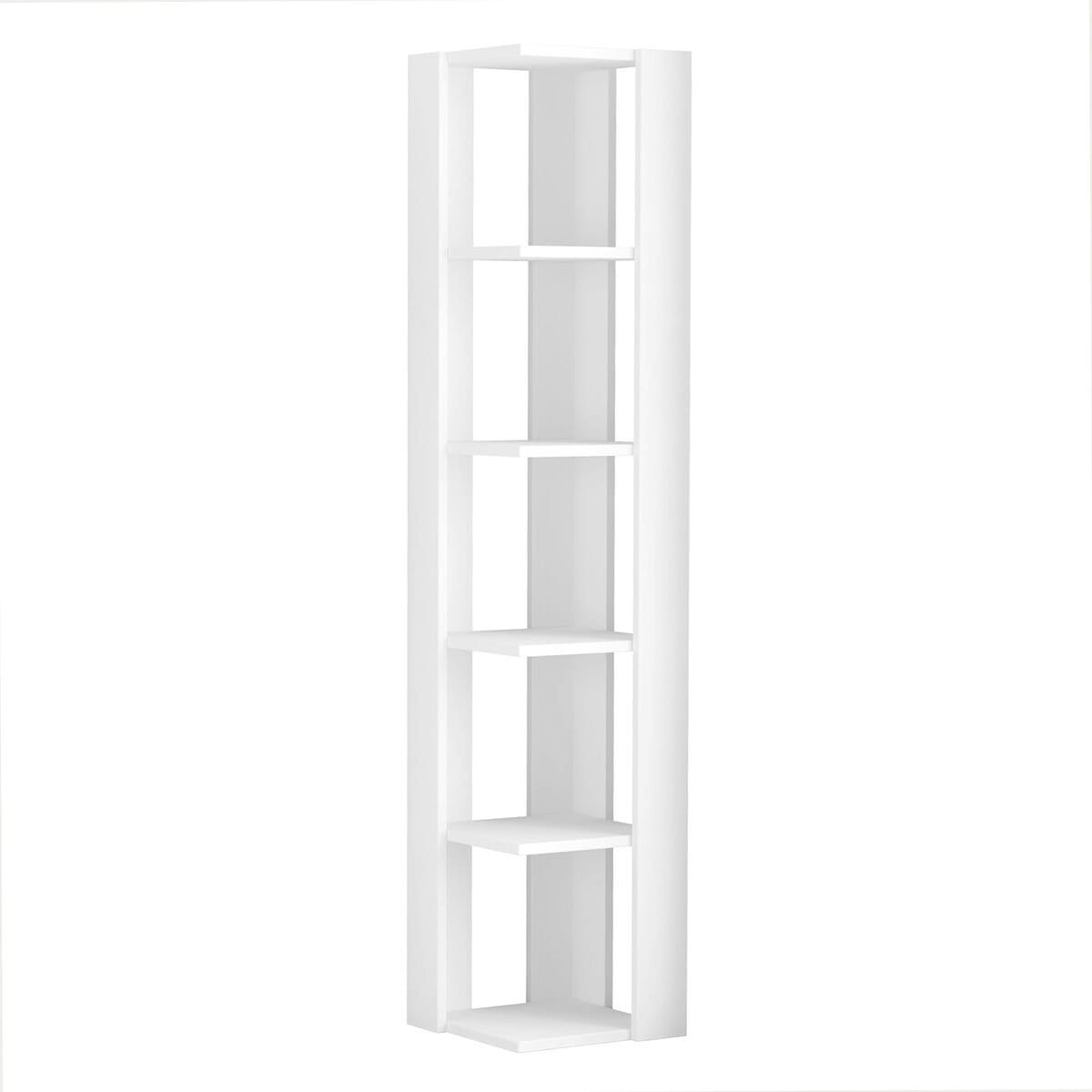 Estantería de Esquina Alexandra House Living Blanco Madera MDP 33 x 161 x 33 cm 5 Estantes