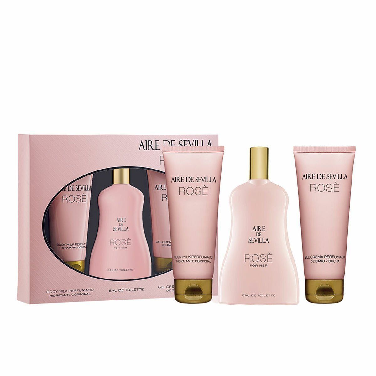 Set de Perfume Mujer Aire de Sevilla Rose 3 Piezas