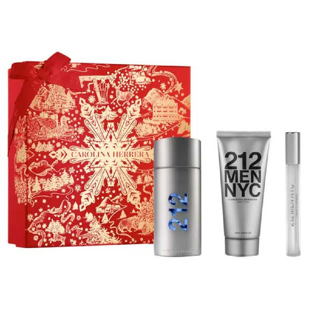 Set de Perfume Hombre Carolina Herrera 212 Men EDT 100 ml