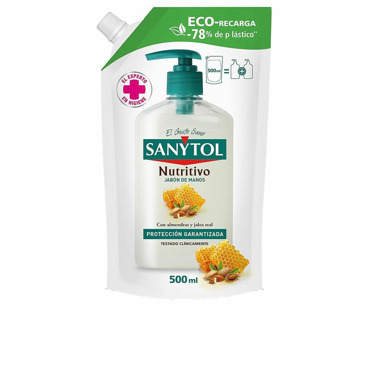 Jabón de Manos Sanytol Sanytol Recambio Eco 500 ml Antibacteriano Nutritivo Recarga