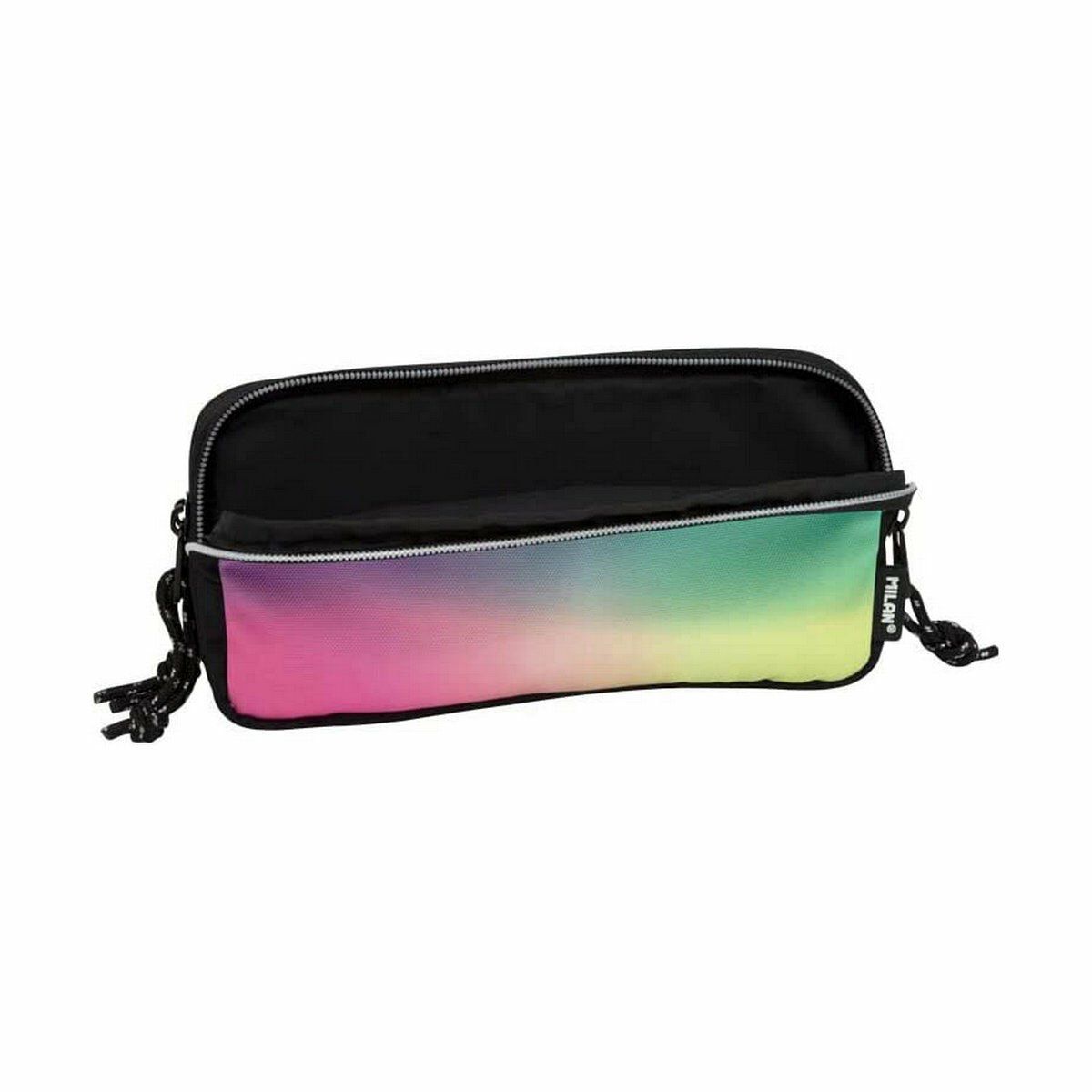 Estuche Escolar Milan Negro 22 x 11 x 6,5 cm