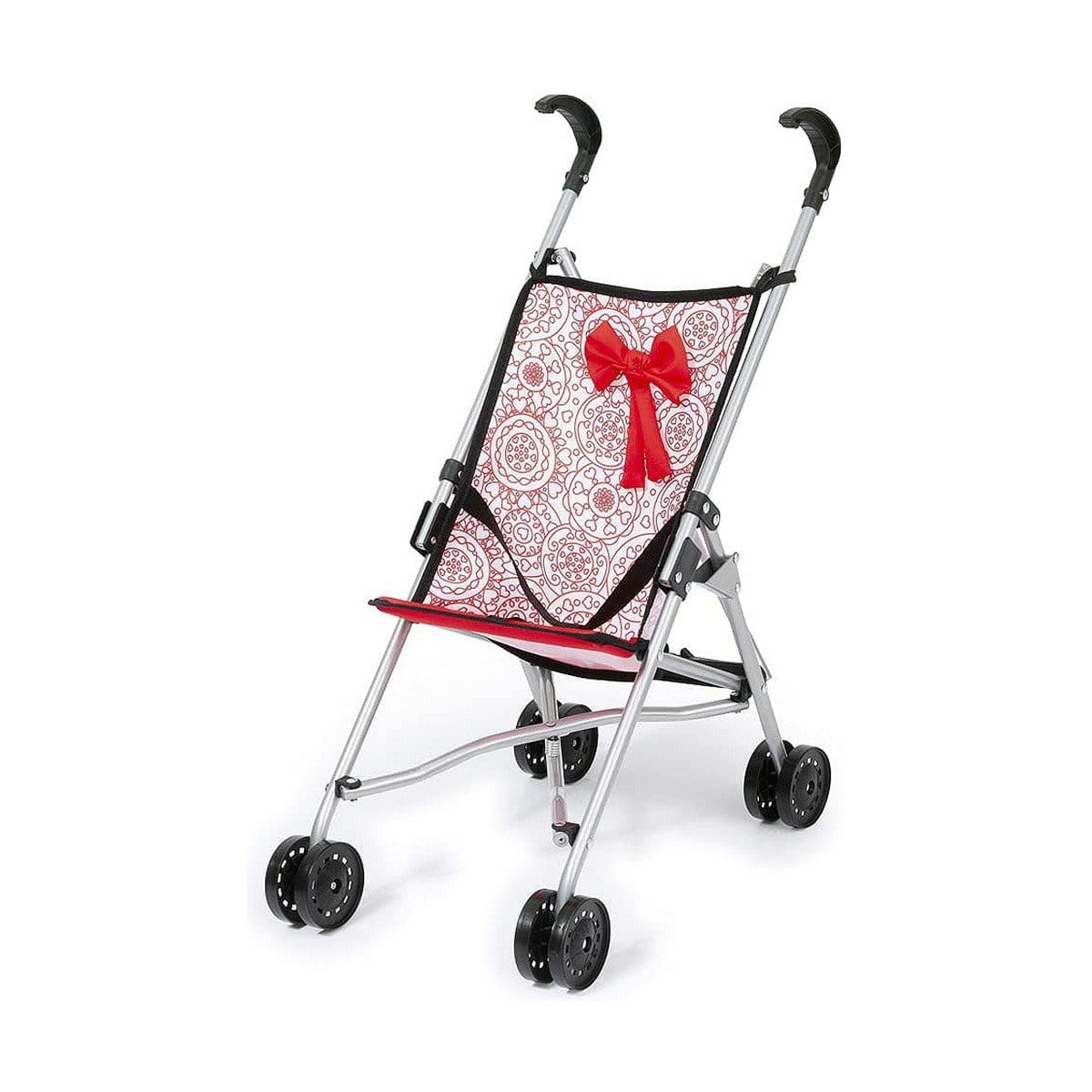 Carrito para Muñecas Reig Paraguas Blanco Rojo Princesa