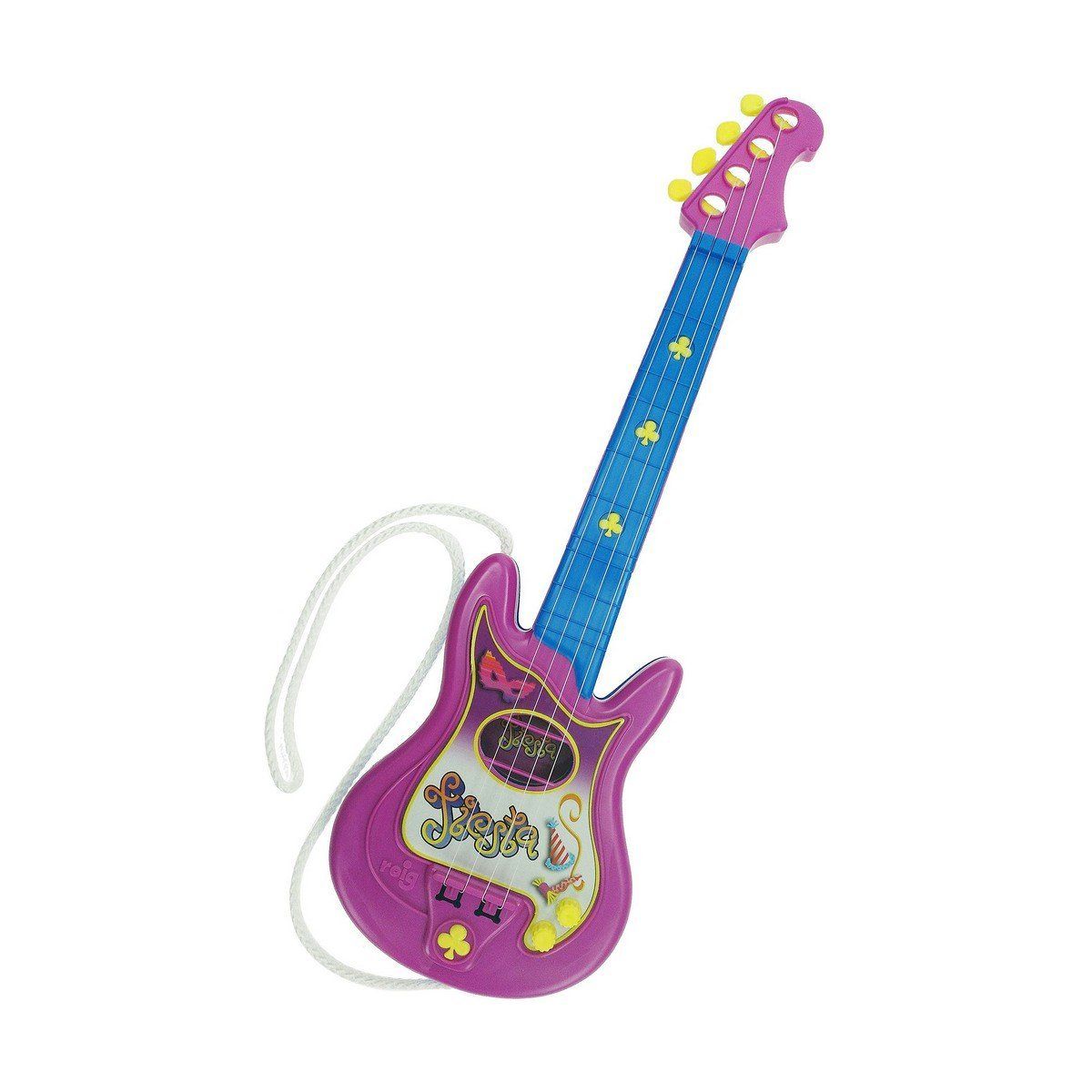 Guitarra Infantil Reig Party 4 Cuerdas Eléctrica Azul Morado