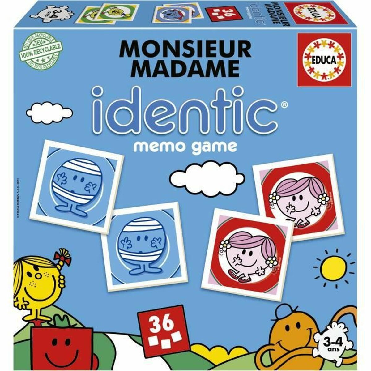 Juego de Mesa Educa Monsieur Madame Identic 23 x 5 x 23 cm