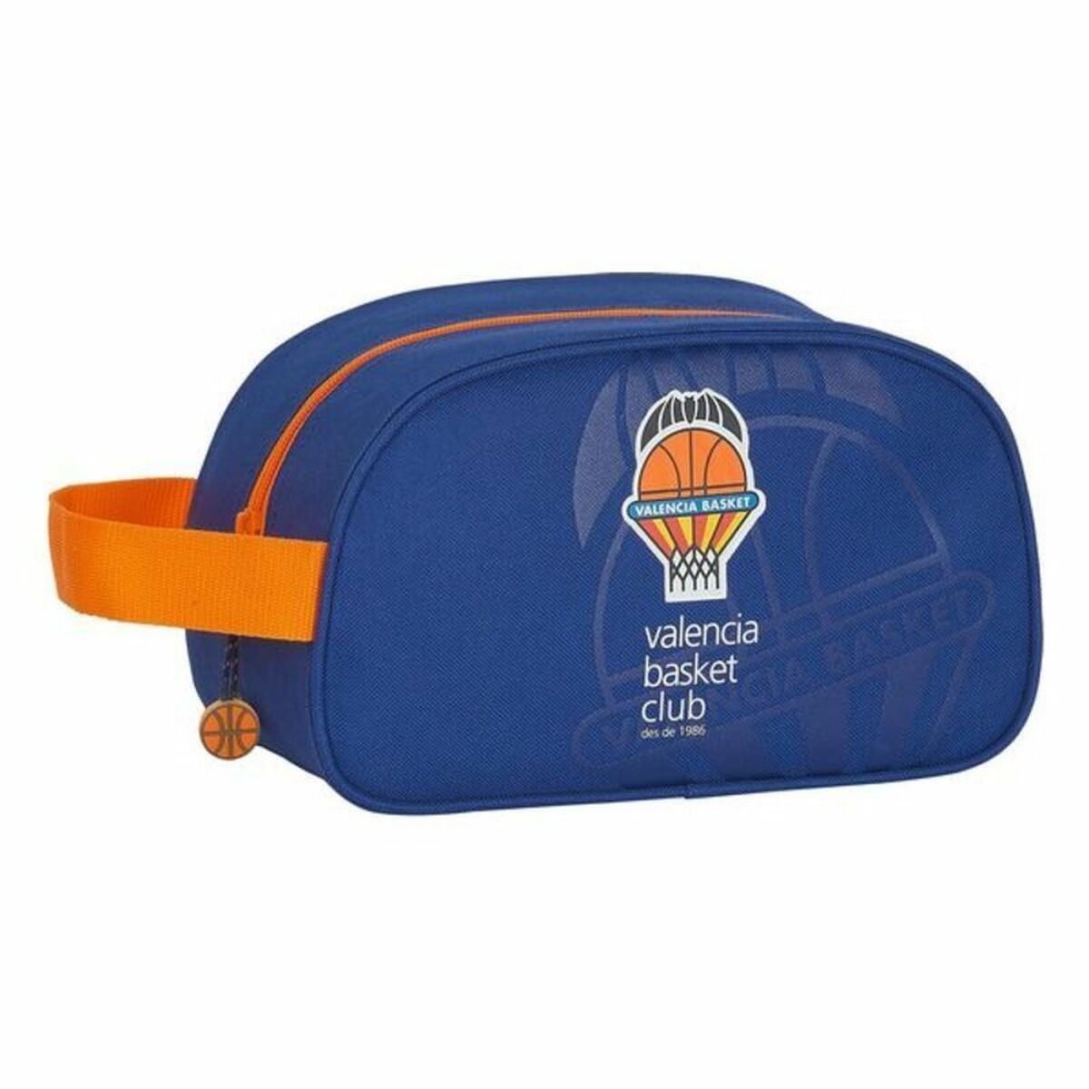 Neceser Escolar Valencia Basket M248 Azul Naranja Deportivo 26 x 15 x 12 cm