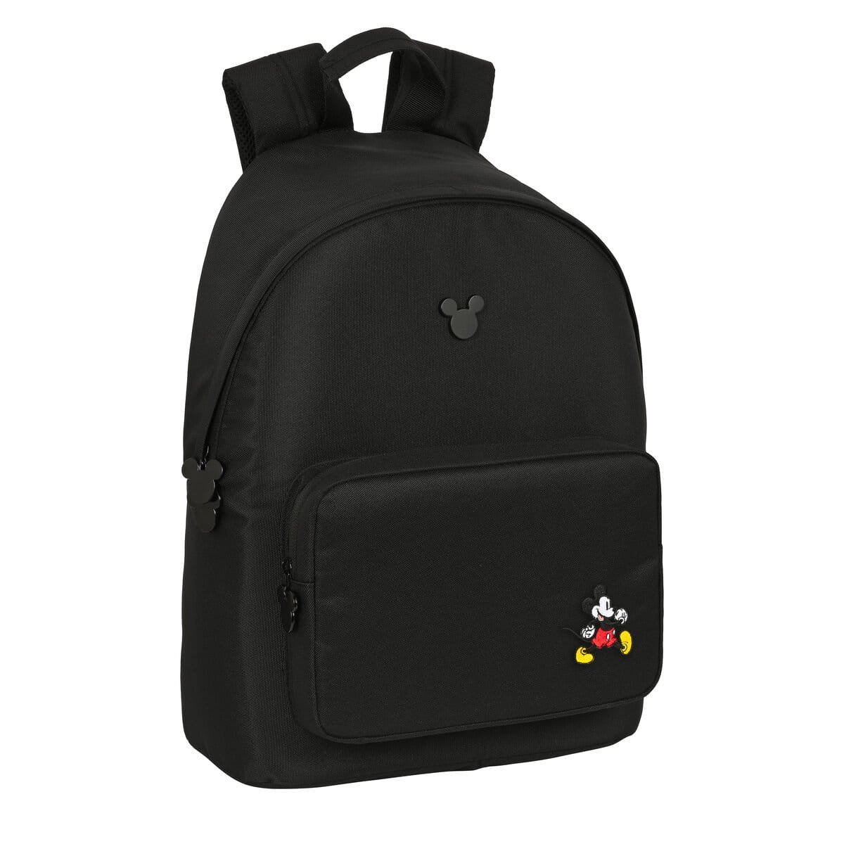 Mochila para Portátil Mickey Mouse Clubhouse Negro 31 x 41 x 16 cm
