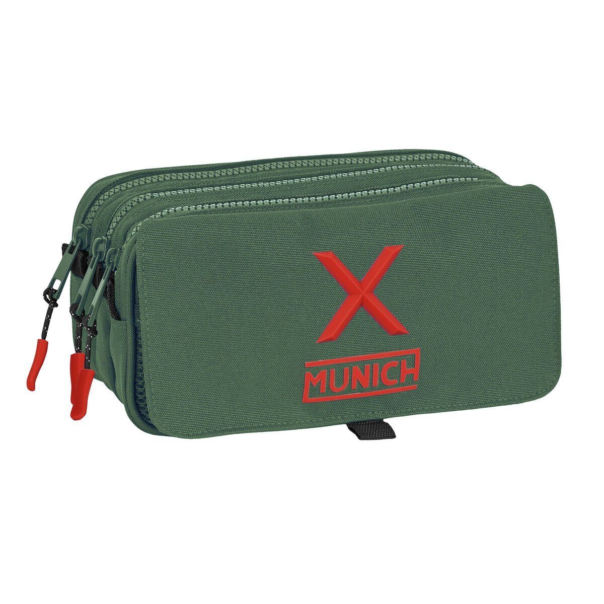 Portatodo Triple Munich Verde Verde (21,5 x 10 x 8 cm)