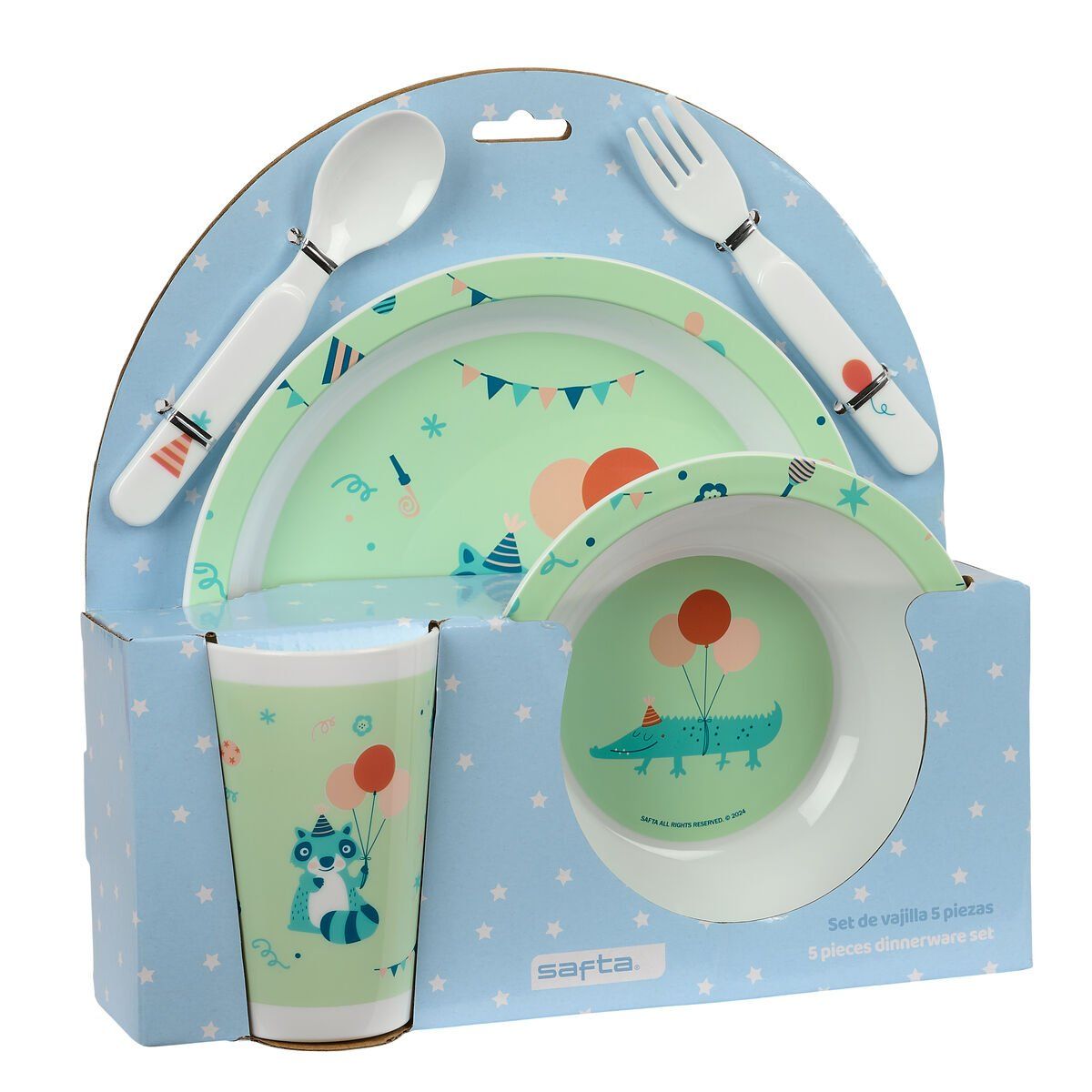 Set de vajilla infantil Safta Fiesta Poliéster PVC