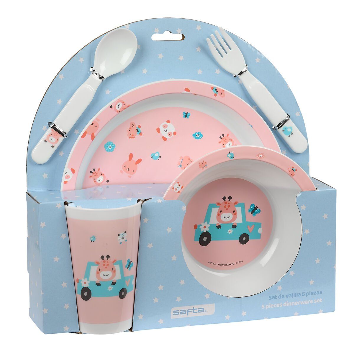 Set de vajilla infantil Safta Jirafa Poliéster PVC