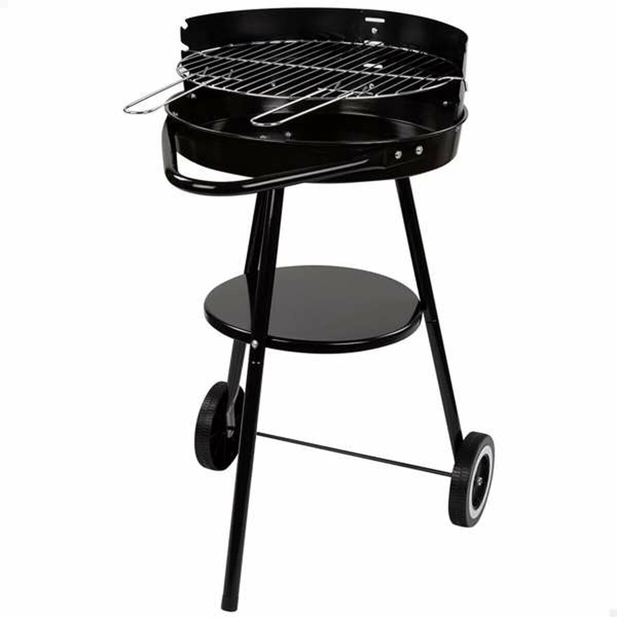 Barbacoa de Carbón con Ruedas Aktive Textilene 42 x 76,5 cm Negro