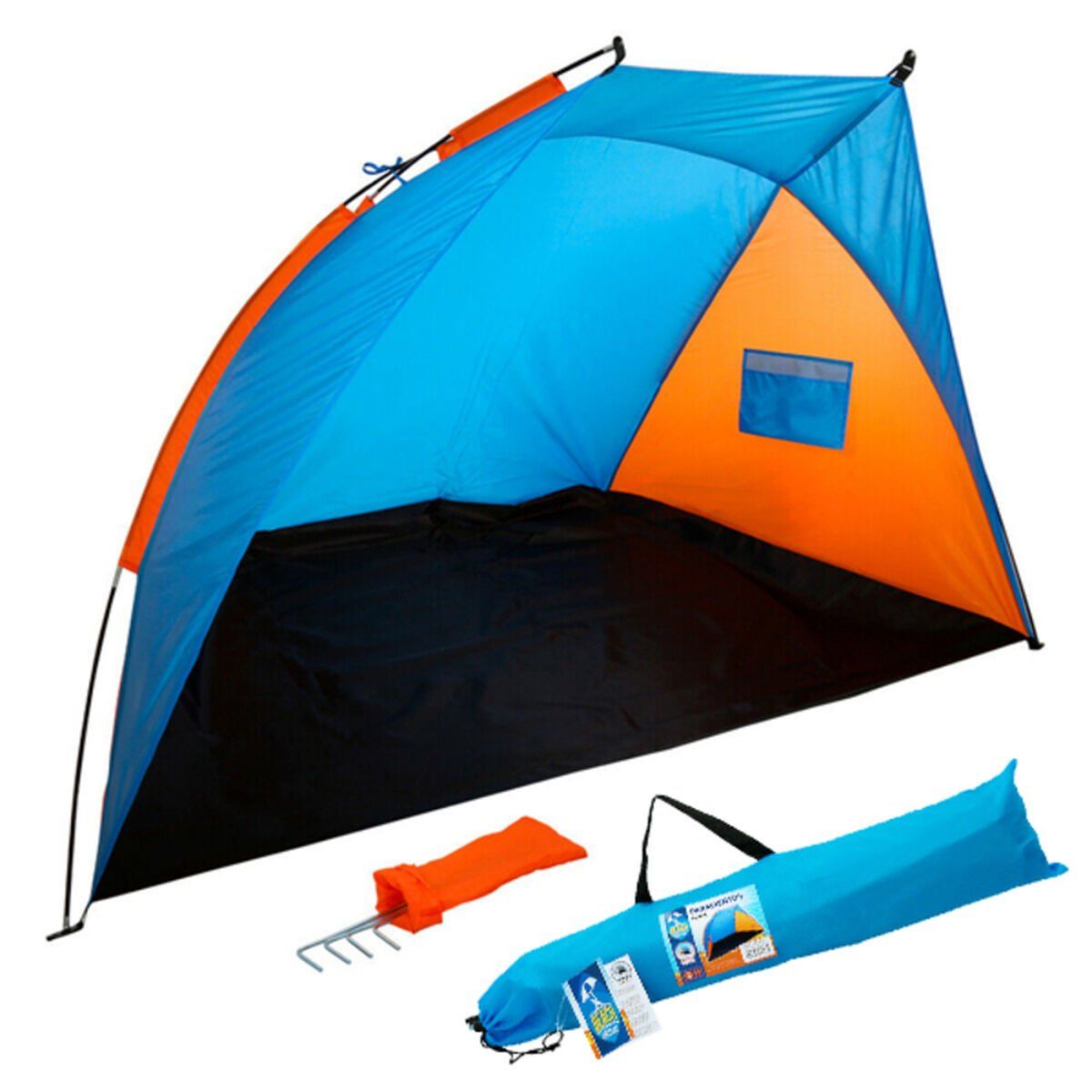 Paravientos Beach Colorbaby 62137 Azul Naranja (200 x 125 x 120 cm)