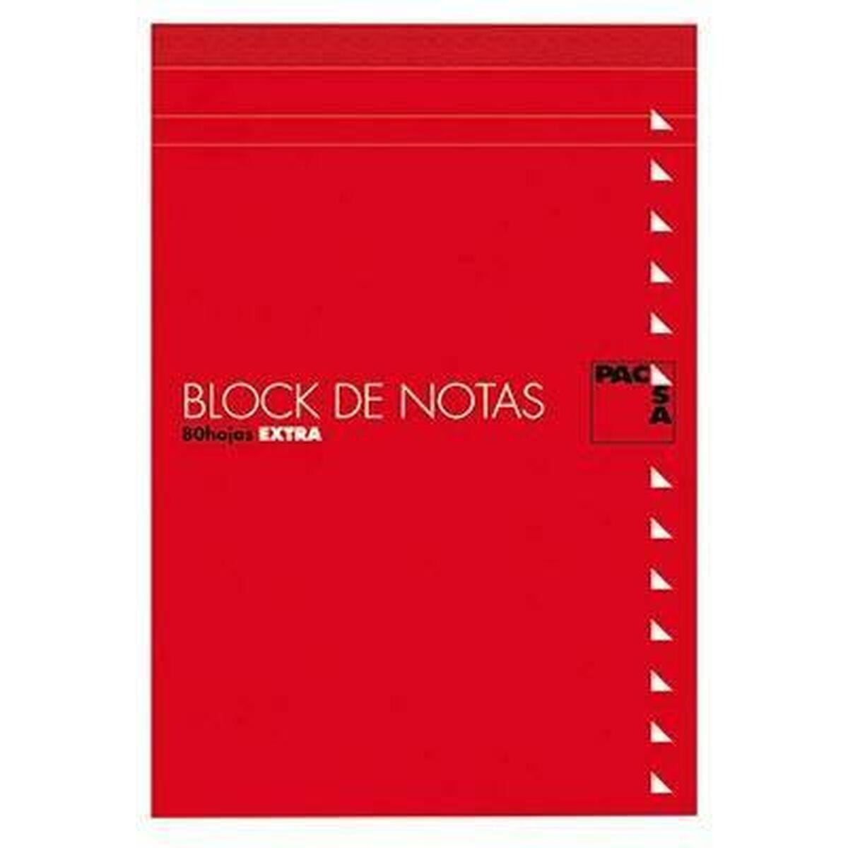 Bloc de Notas Pacsa Folio 80 Hojas Con Tapa 10 Piezas 10 Unidades