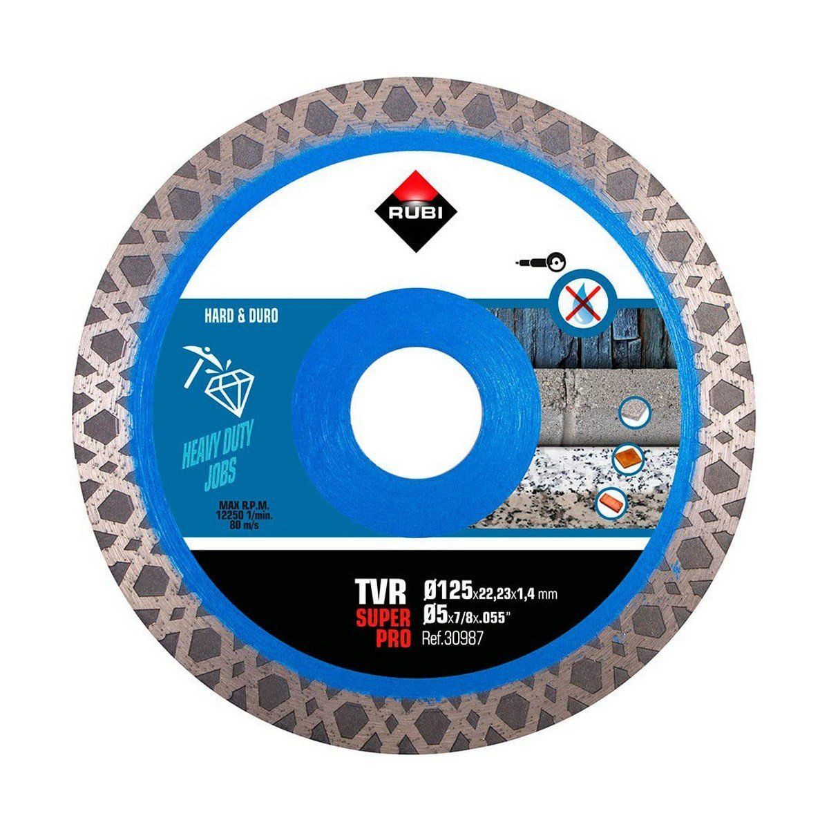 Disco de corte diamantado Rubi superpro r30987 125 mm