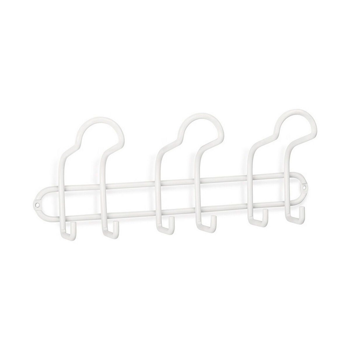 Perchero de Pared Inofix Blanco Acero 13 x 31 x 8,4 cm