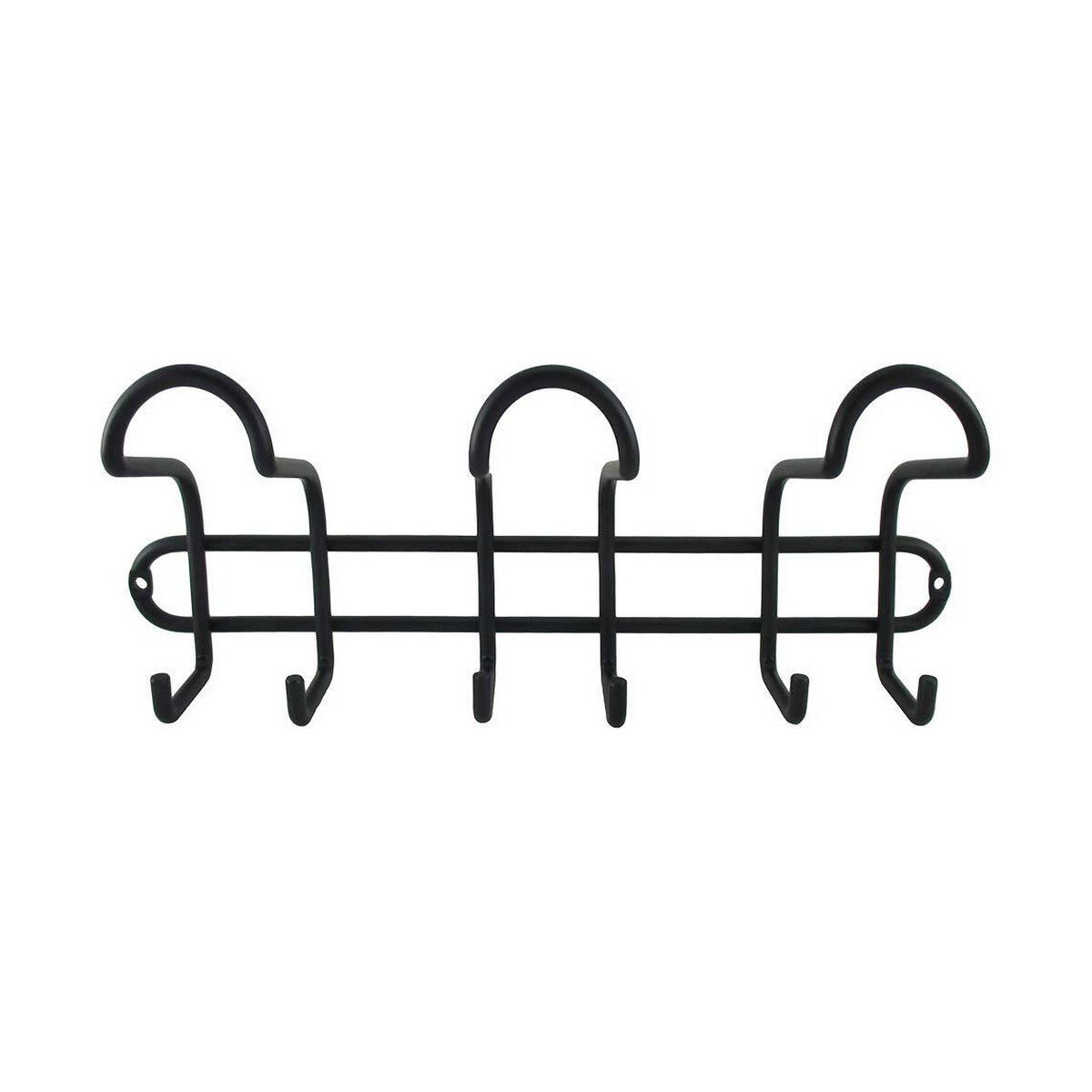 Perchero de Pared Inofix Negro Acero 13 x 31 x 8,4 cm