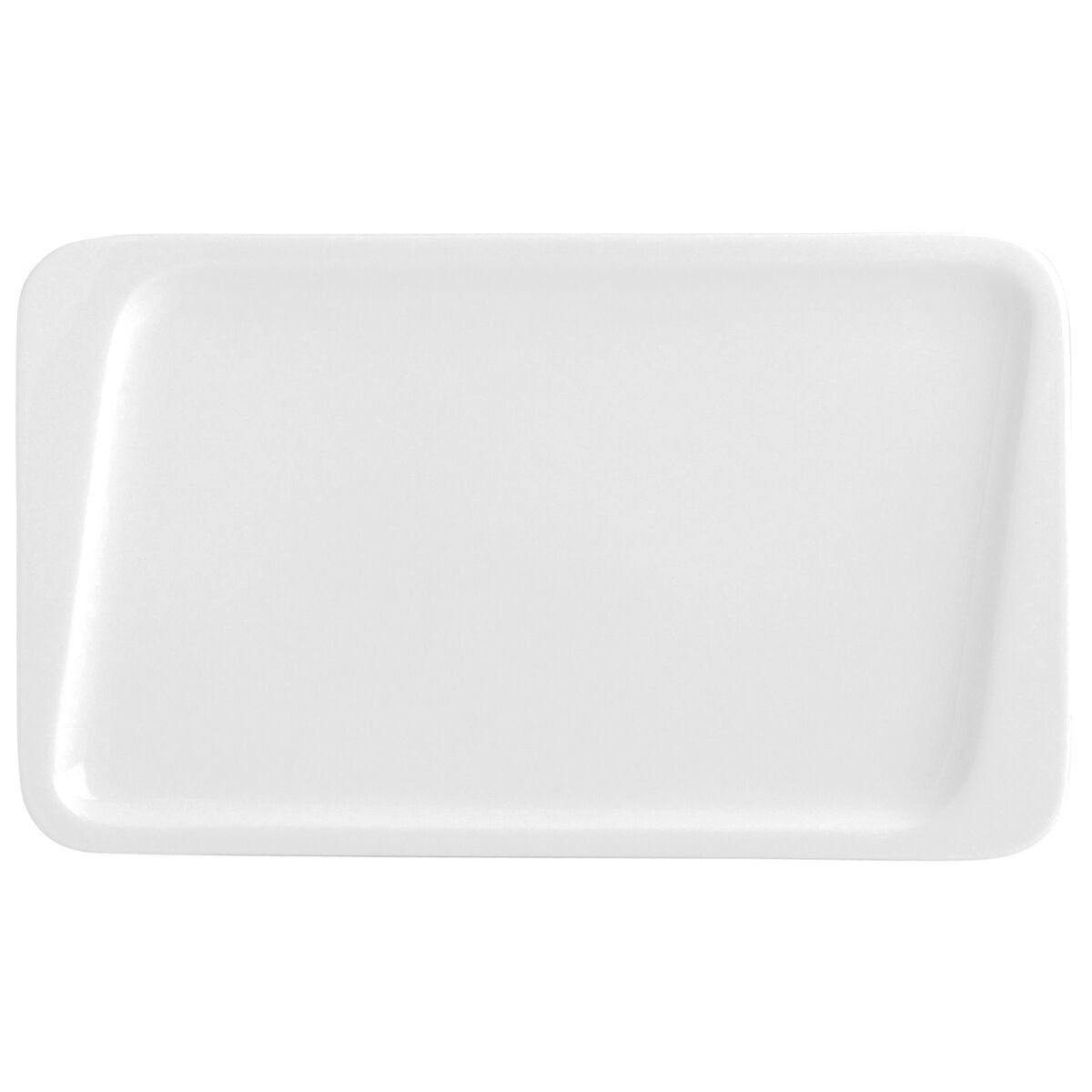 Plato Llano Quid Chef Cerámica Blanco 30 x 18 cm (6 Unidades) (Pack 6x)