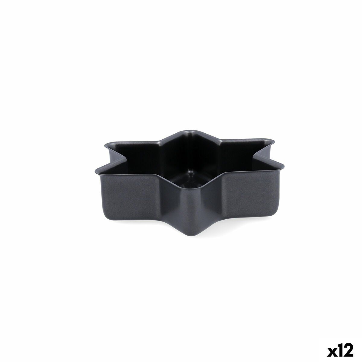 Molde para Repostería Quid Sweet Grey Gris Metal 21 x 5 cm (12 Unidades)