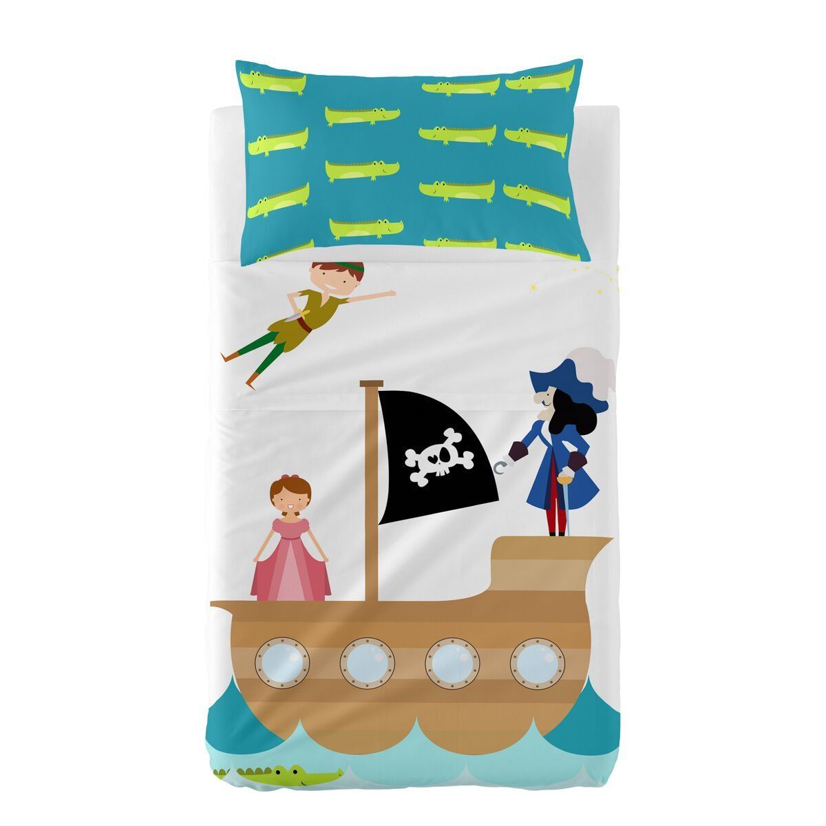 Juego de Sábanas para Cuna HappyFriday Mr Fox Flying Boy Multicolor