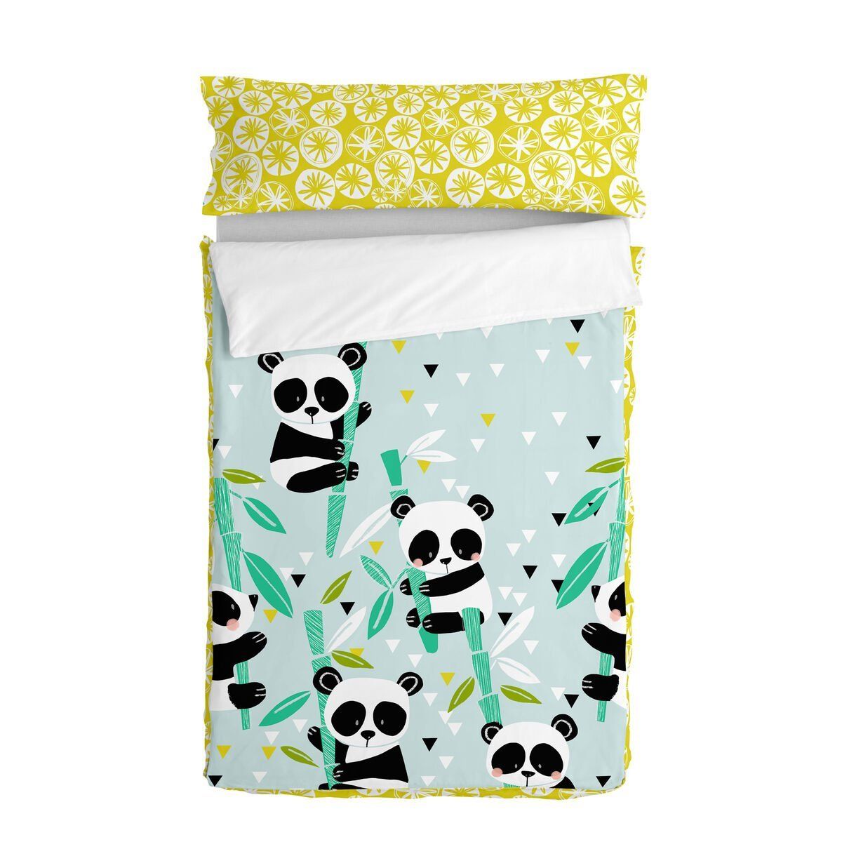 Saco Nórdico con Relleno HappyFriday Moshi Moshi Panda Garden Blue Azul 42 x 20 x 50 cm