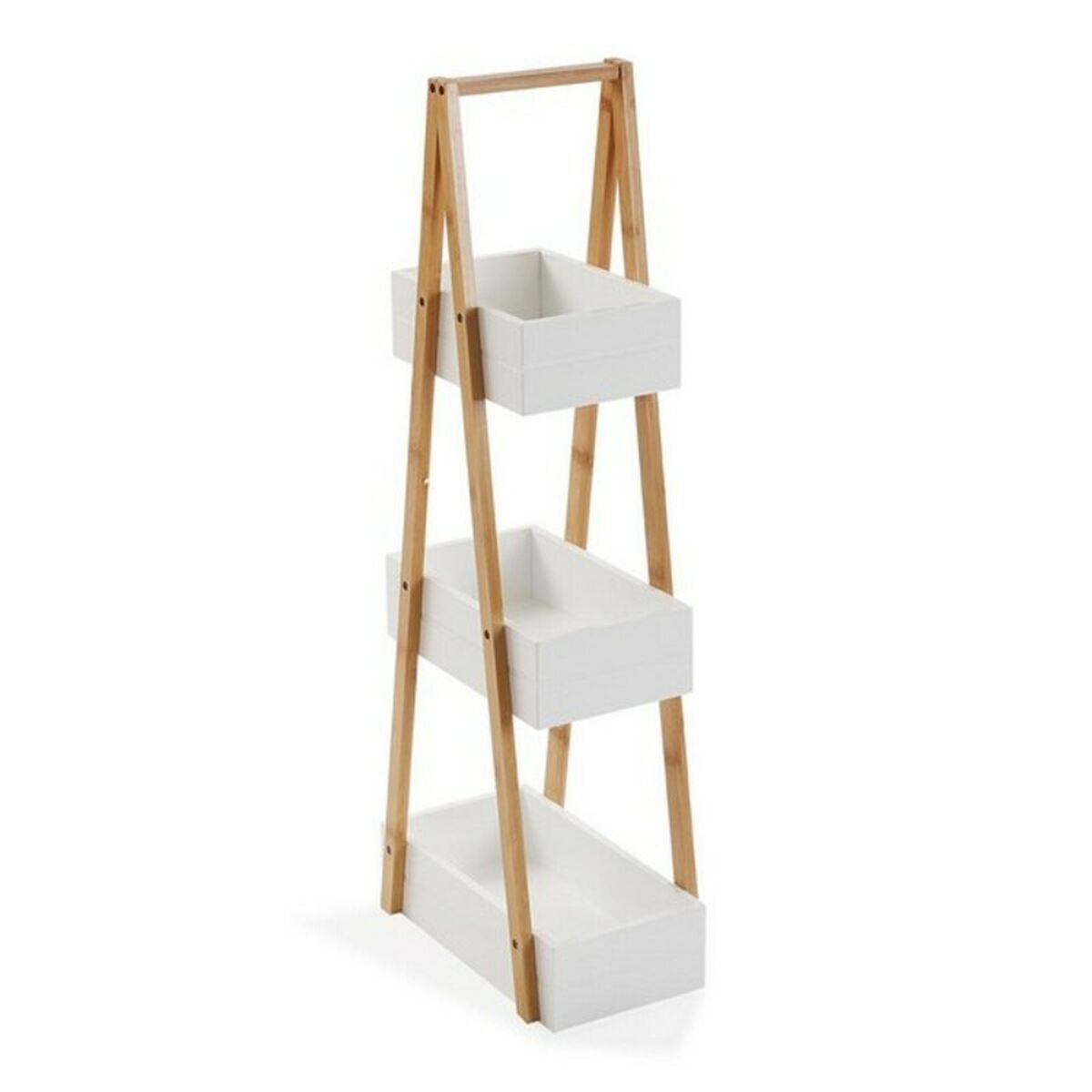 Estantería de Baño Versa Bambú Madera MDF Madera MDF y Bambú (18 x 81 x 30 cm)