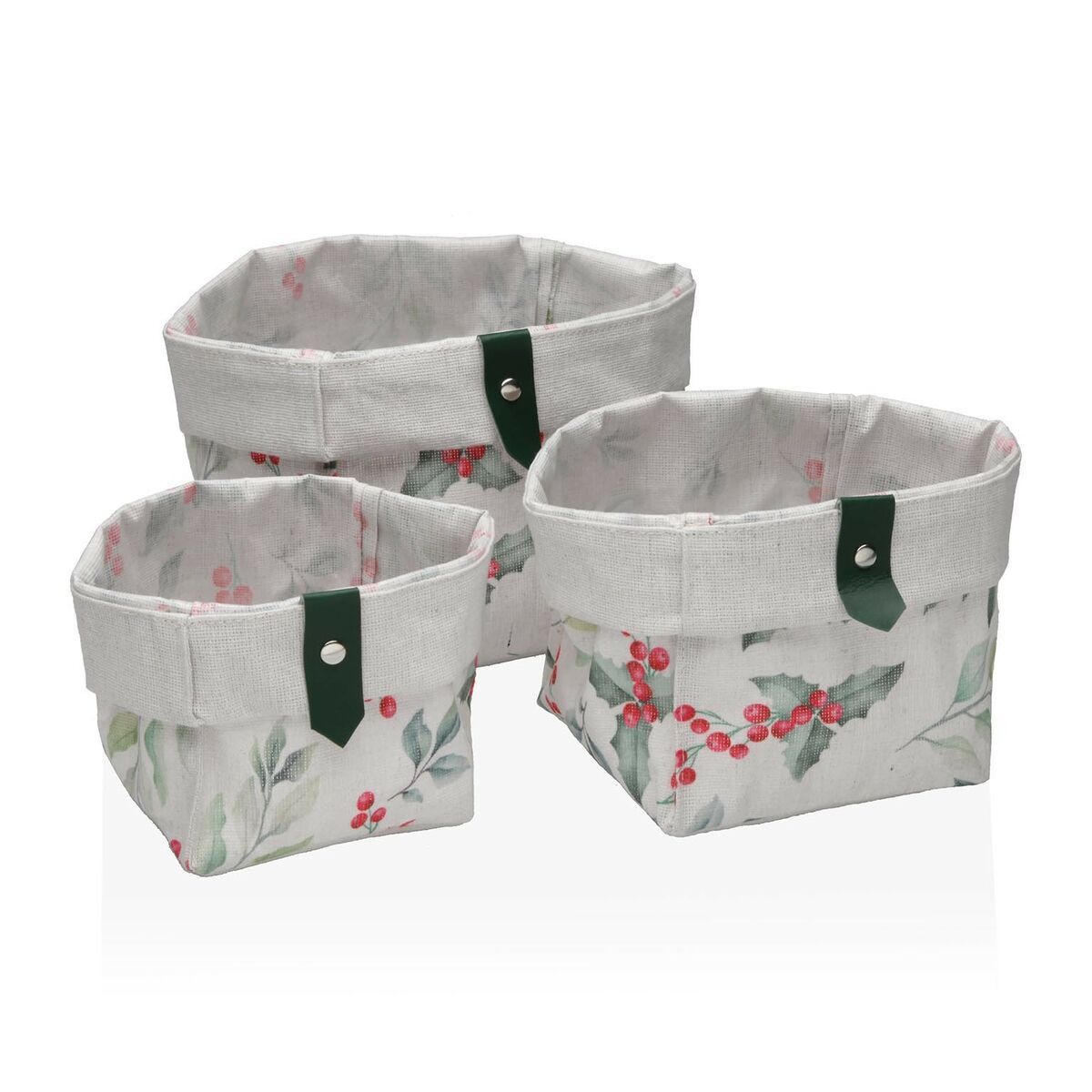 Juego de Cestas Versa Acebo 14 x 14 x 14 cm