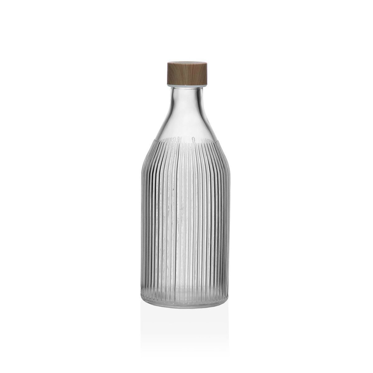Botella Versa Vidrio Aluminio Rayas 1 L 9,8 x 25,1 x 9,8 cm