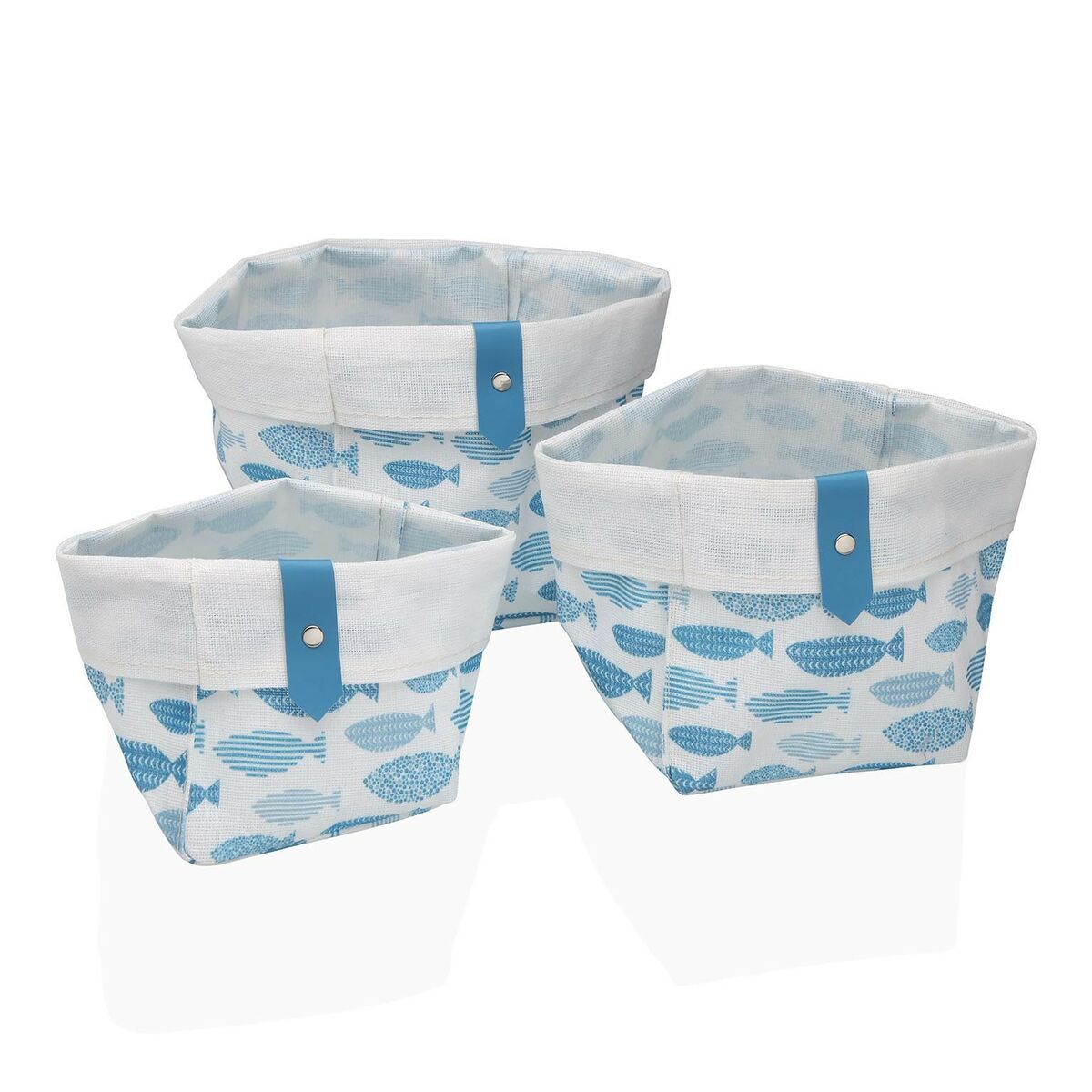 Juego de Cestas Versa Aqua 14 x 14 x 14 cm