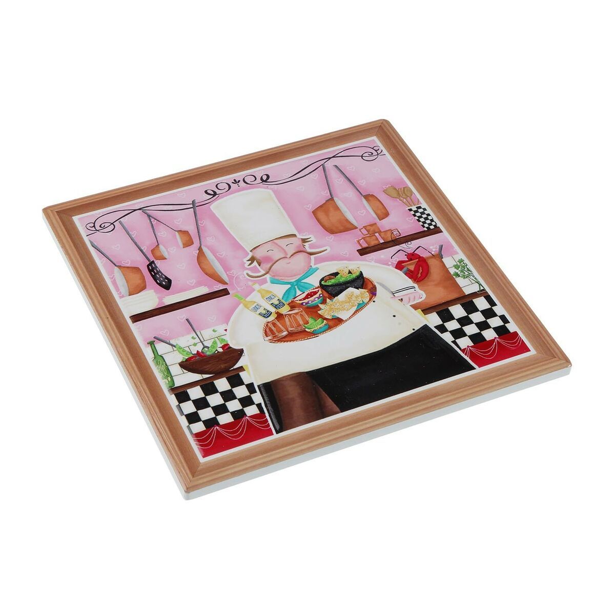 Salvamantel Versa Cocinero Corcho Cerámica 20 x 20 cm