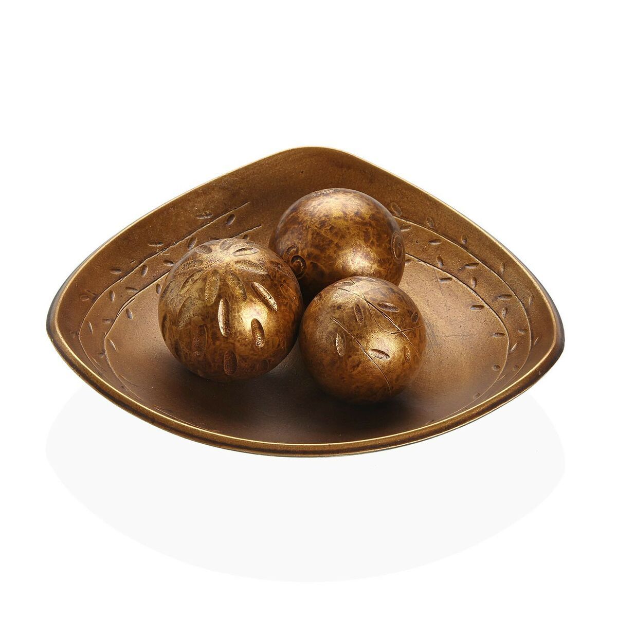 Centro de Mesa Versa Dorado Madera MDF 31,5 x 9 x 31,5 cm