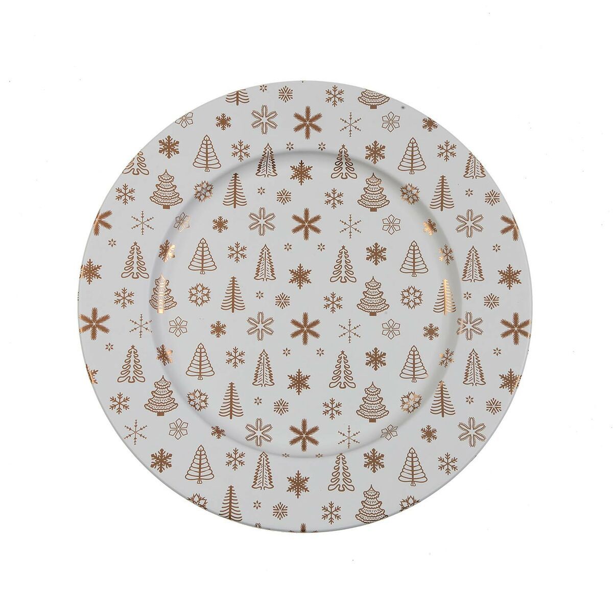 Bajo Plato Versa Metal 33 x 1,5 x 33 cm Navidad
