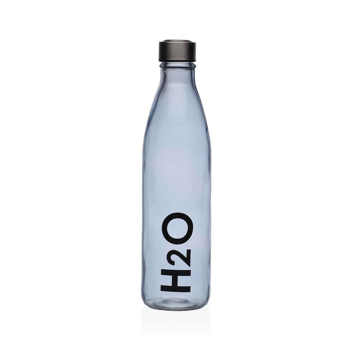 Botella de Agua Versa Azul Vidrio Aluminio 1 L 8 x 31 x 8 cm