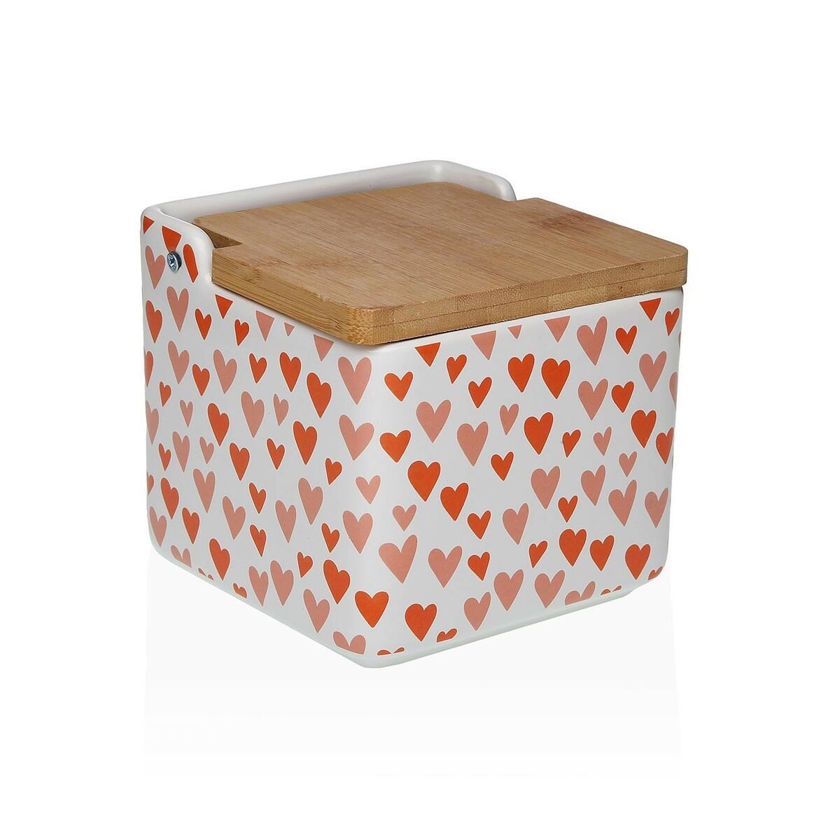 Salero con Tapa Versa Amore Cerámica Dolomita 12,2 x 11,5 x 12,2 cm
