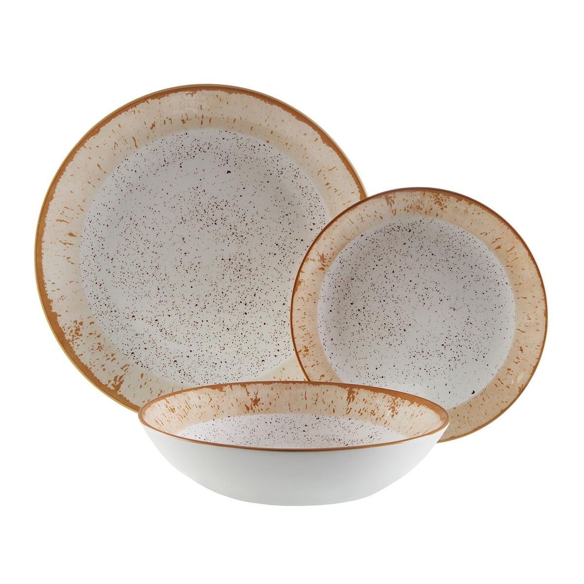 Vajilla Versa Marrón Porcelana 18 Piezas