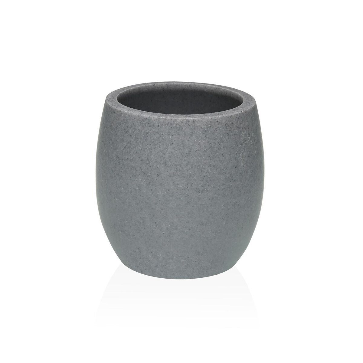Portacepillos de Dientes Versa Luvo Gris Resina 7,5 x 11,1 x 7,5 cm