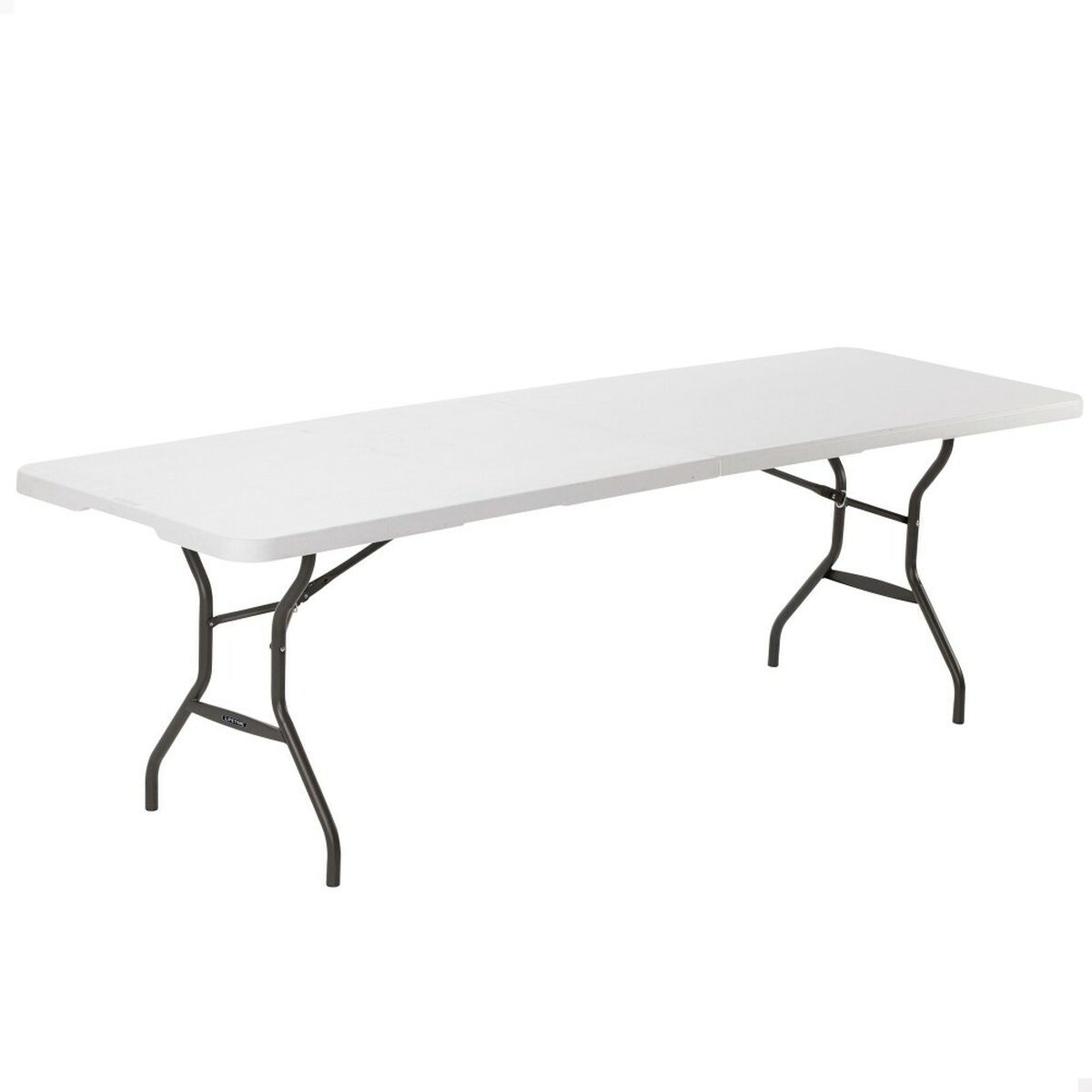 Mesa Plegable Lifetime Blanco 245 x 74 x 76 cm Acero