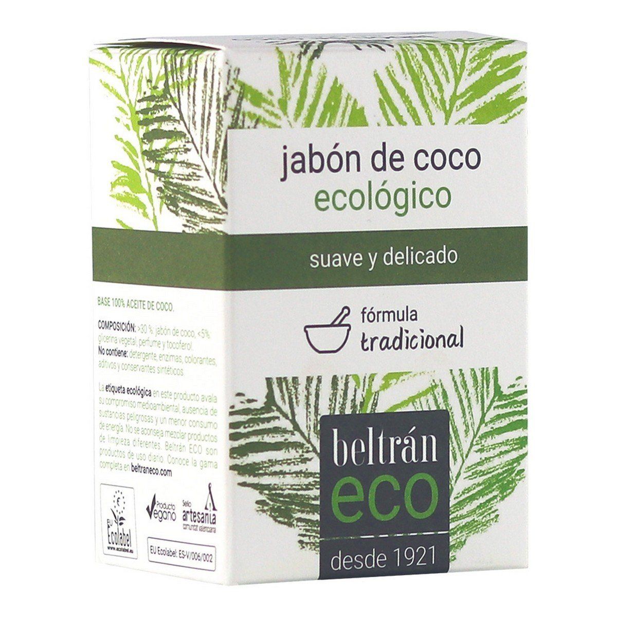 Pastilla de Jabón Jabones Beltrán Aceite de coco Ecológico