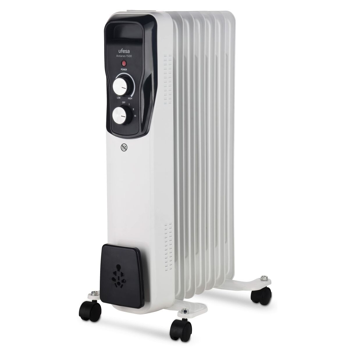 Radiador de Aceite (7 cuerpos) UFESA ANTARES 1500 Blanco 1500 W Con ruedas
