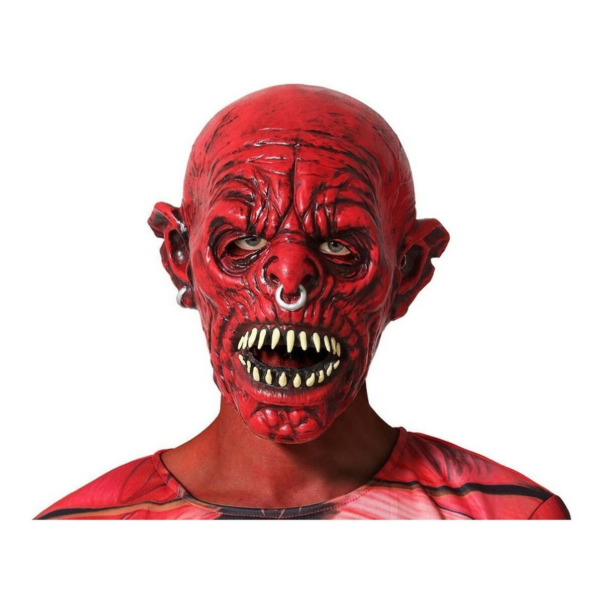 Máscara Halloween Rojo Demonio