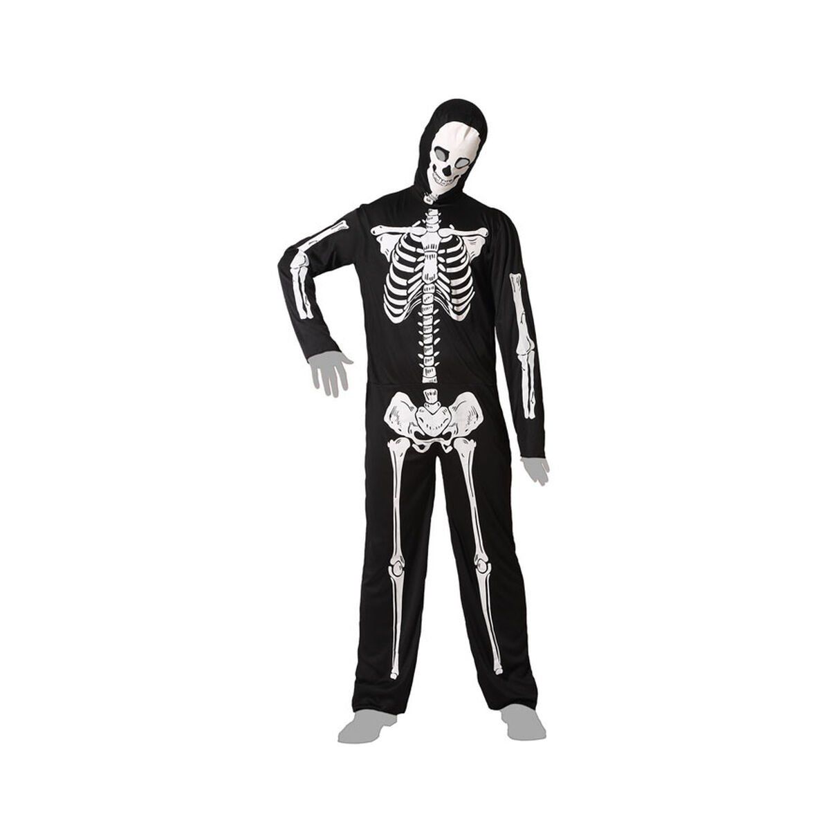 Disfraz para Adultos Negro Esqueleto M/L