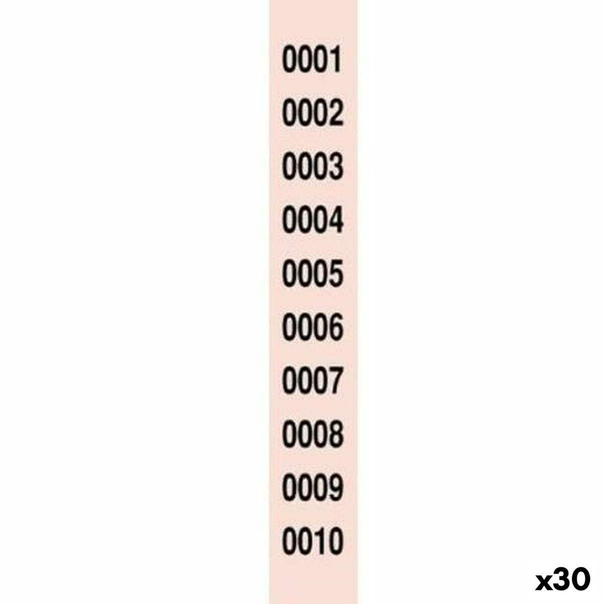 Tiras de Números para Rifa 1-2000 (30 unidades)