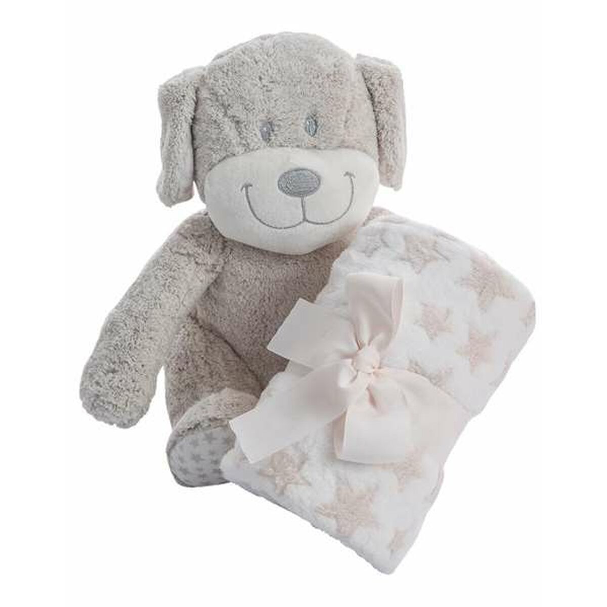 Set de Regalo para Bebé Coralina Poliéster Peluche Manta Perro 100 x 75 cm