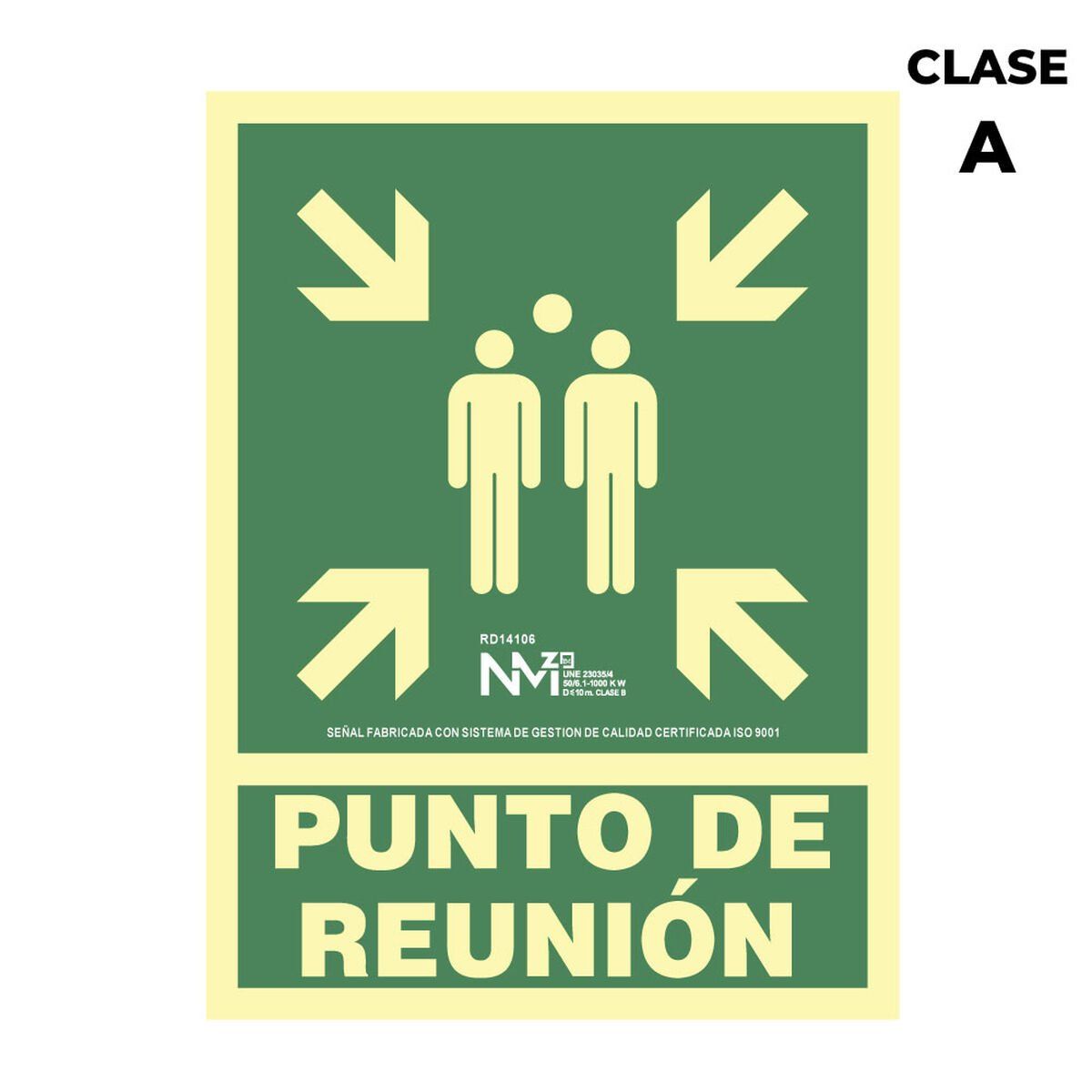 Cartel Normaluz Punto de reunión PVC 22,4 x 30 cm