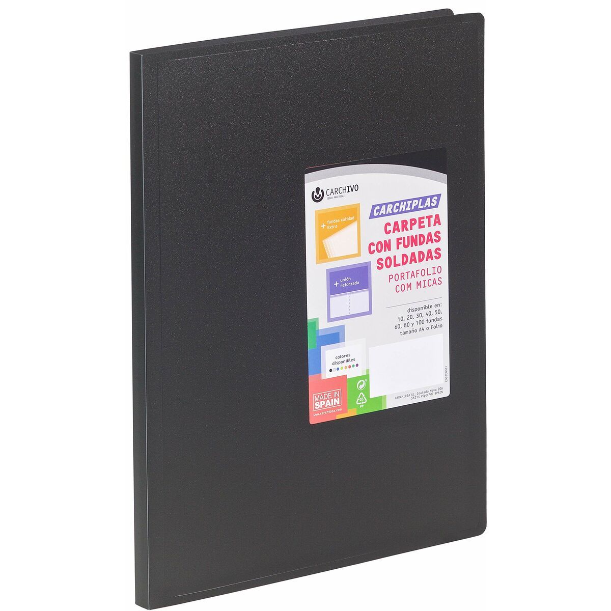 Carpeta Clasificadora Carchivo Carchiplás-Book Negro Folio