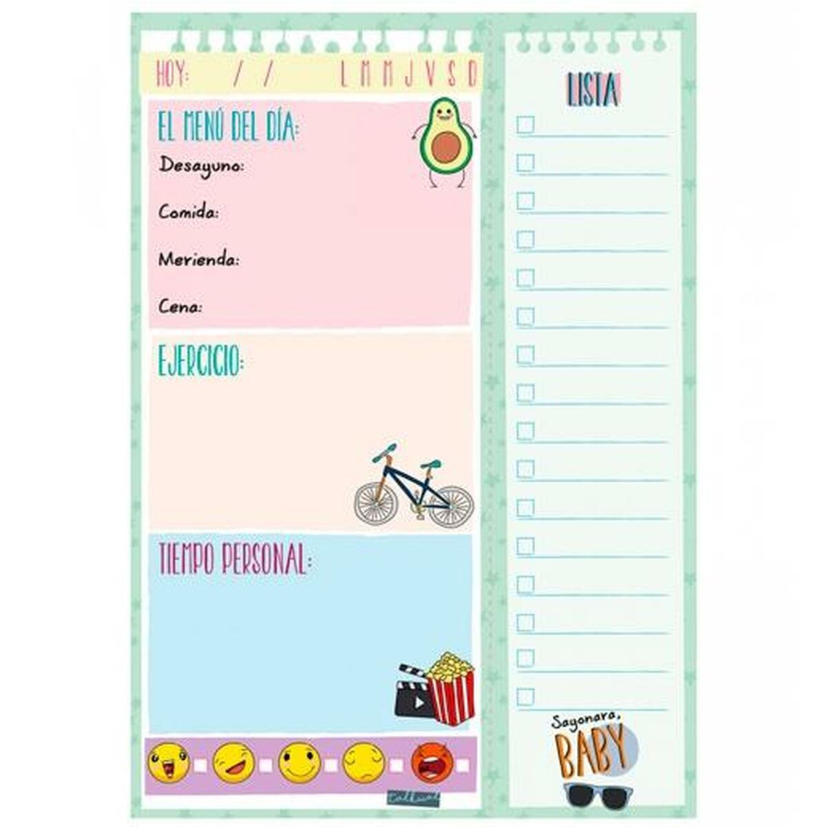 Planificador Diario Finocam TALKUAL 14,8 x 21 cm Blanco