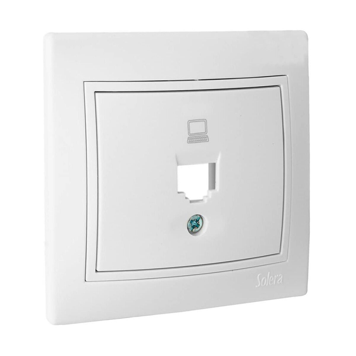 Placa de Pared Solera Blanco Termoplástico Empotrado 83 x 81 mm