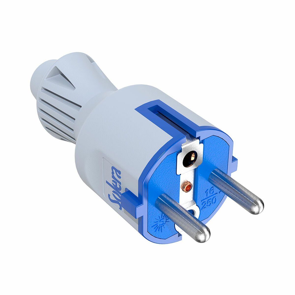 Clavija de enchufe Solera 2p+t 706ckb Azul Blanco 220-240 V 250 V 16 A