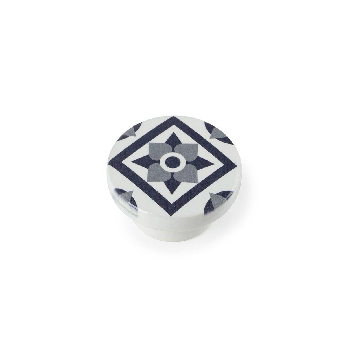 Pomo Rei e244 Gris Madera de haya Ø 40 x 22 mm 4 Piezas